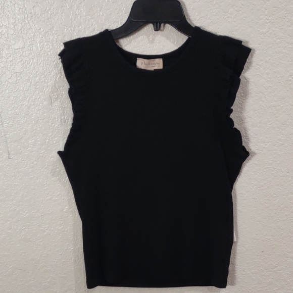 Philosophy Black Sleeveless Top - Picture 3 of 15